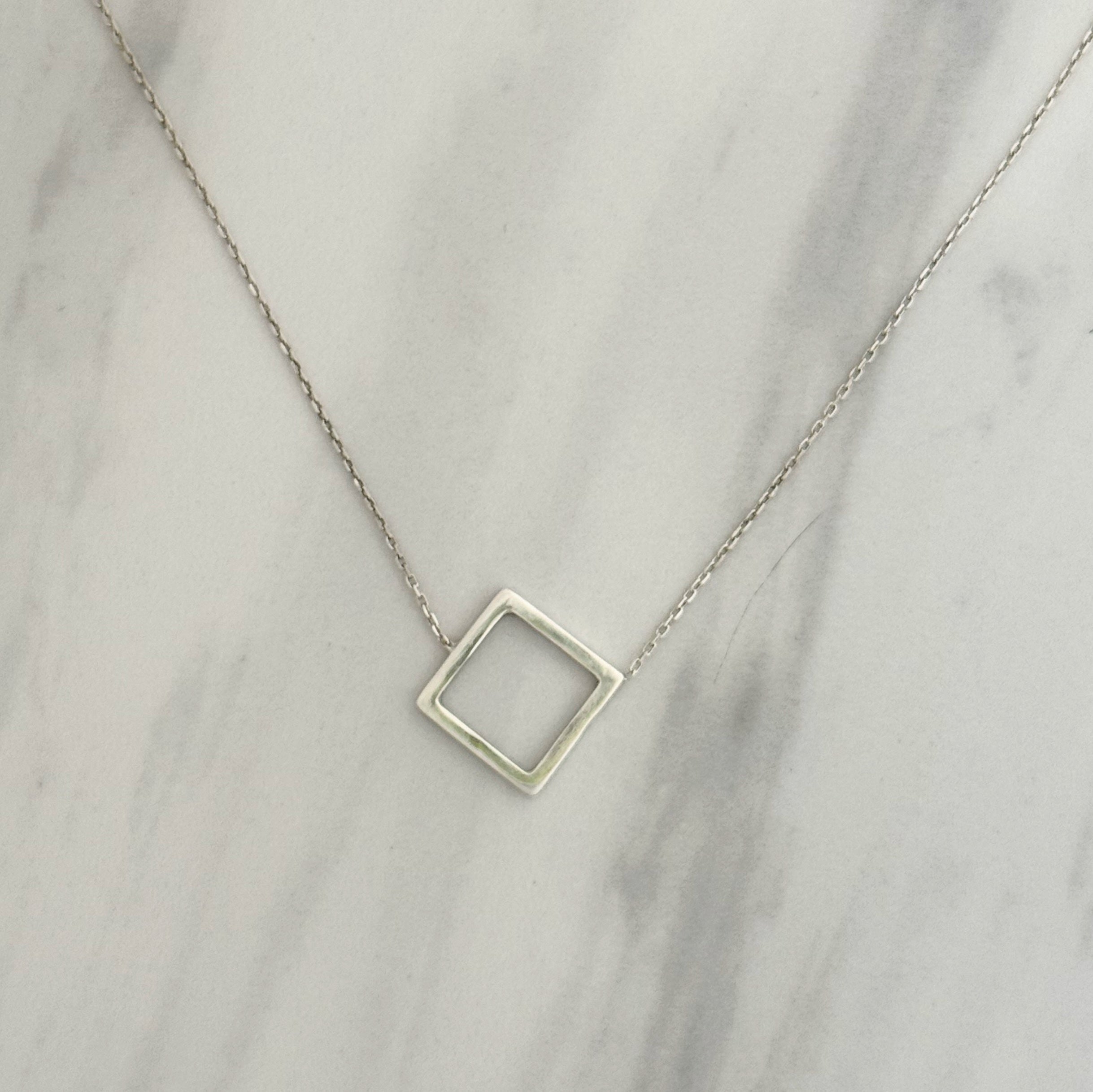 36: Asymmetric Square Necklace