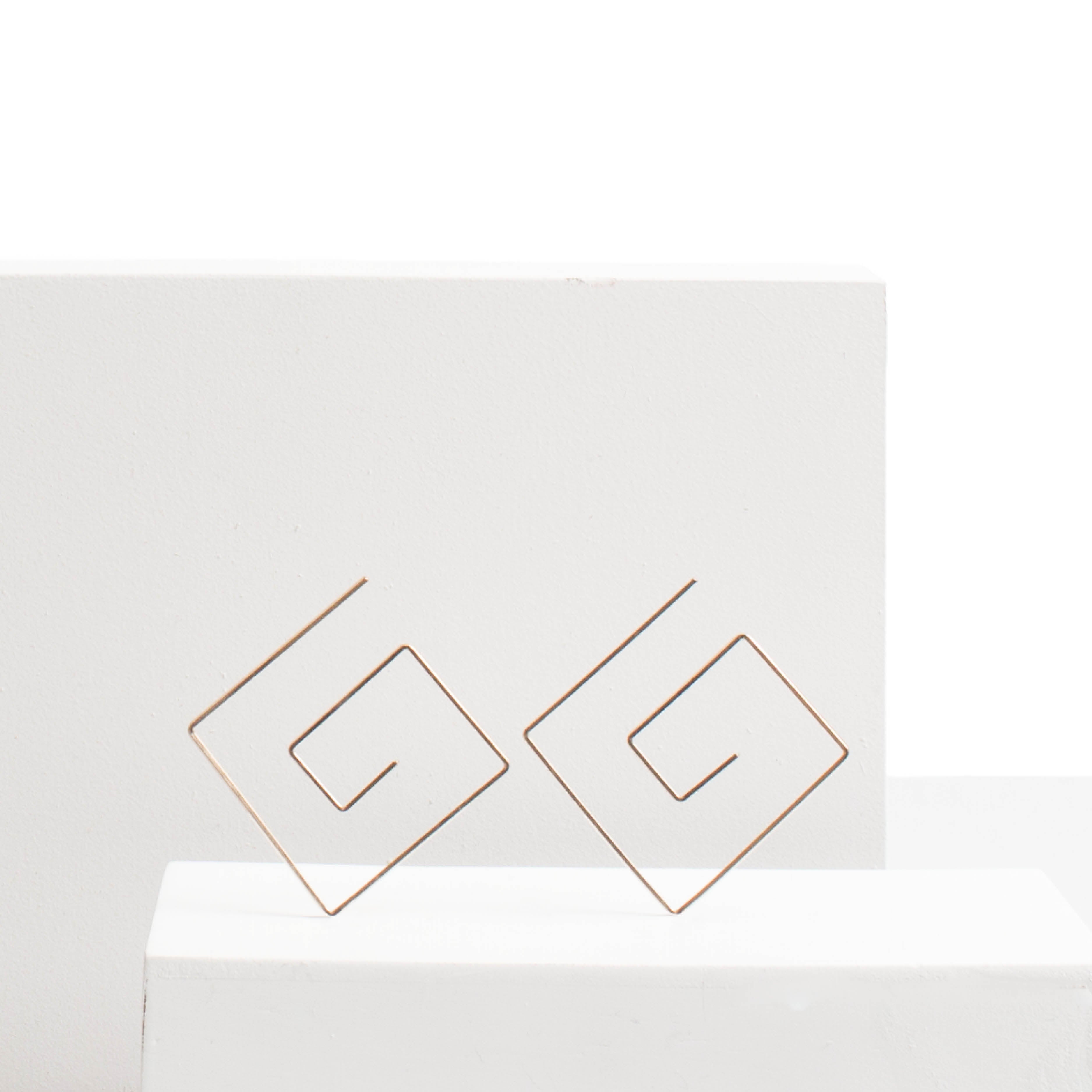 Sam Greek Key Threader Earrings
