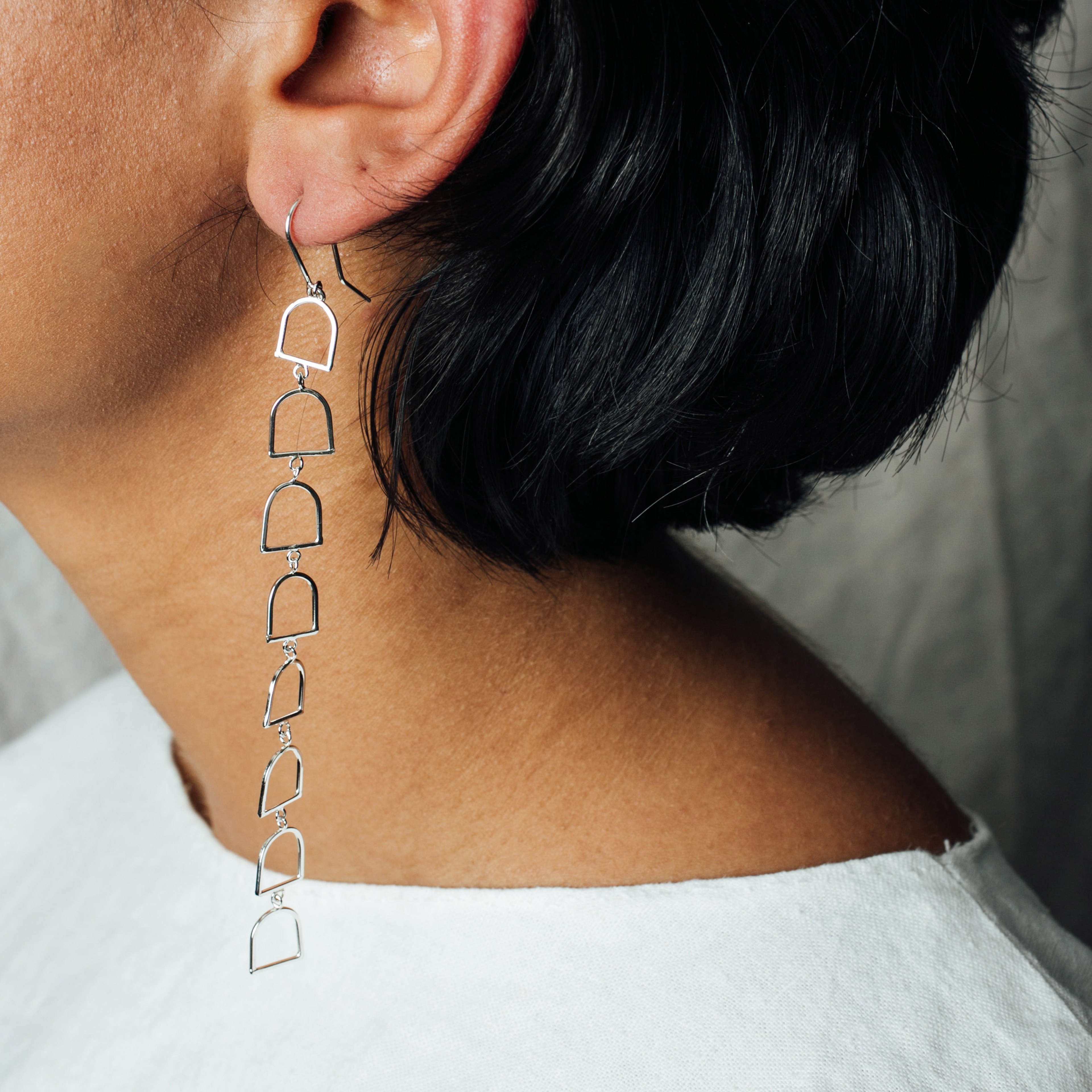 Bells of Arcosanti Long Dangle Earrings