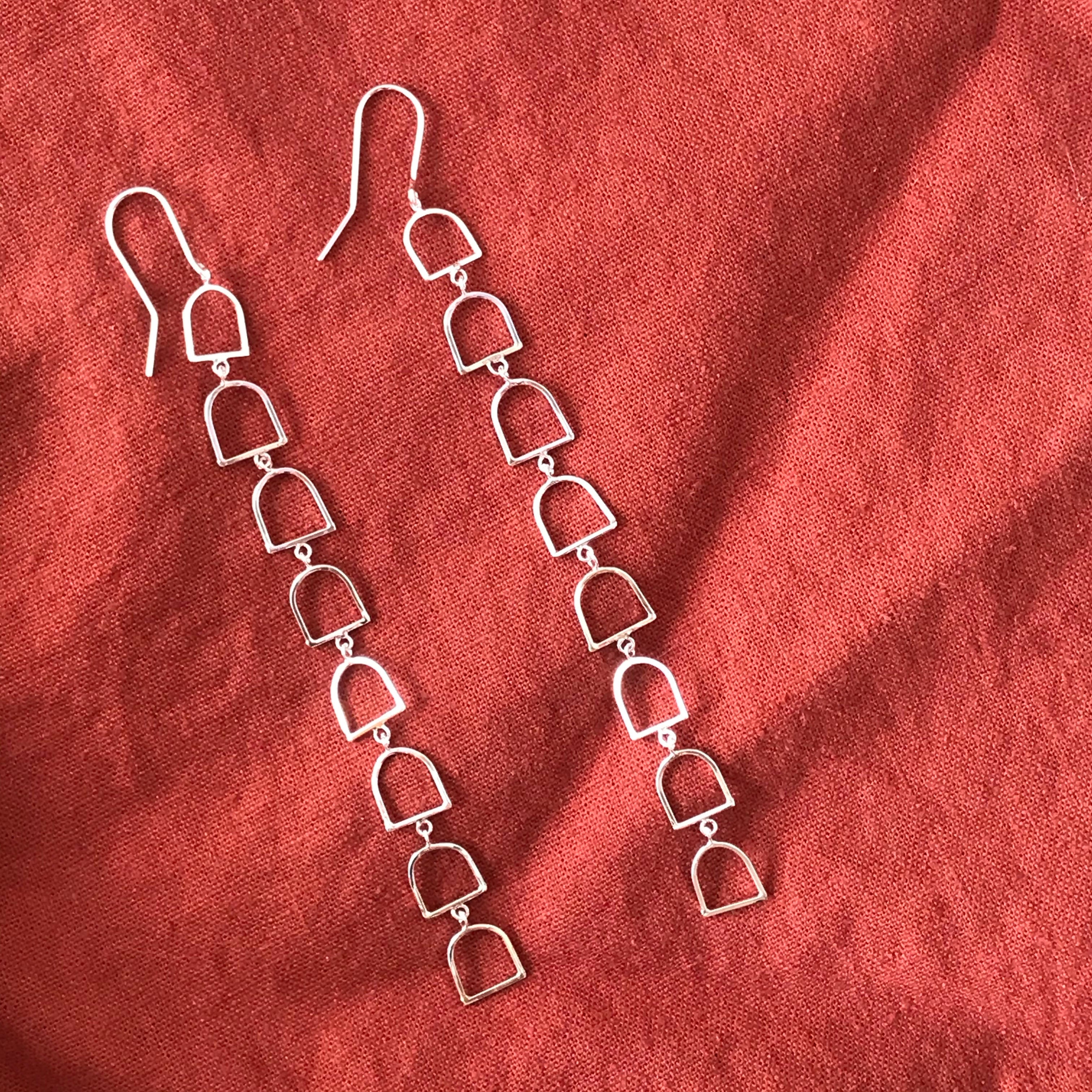 Bells of Arcosanti Long Dangle Earrings