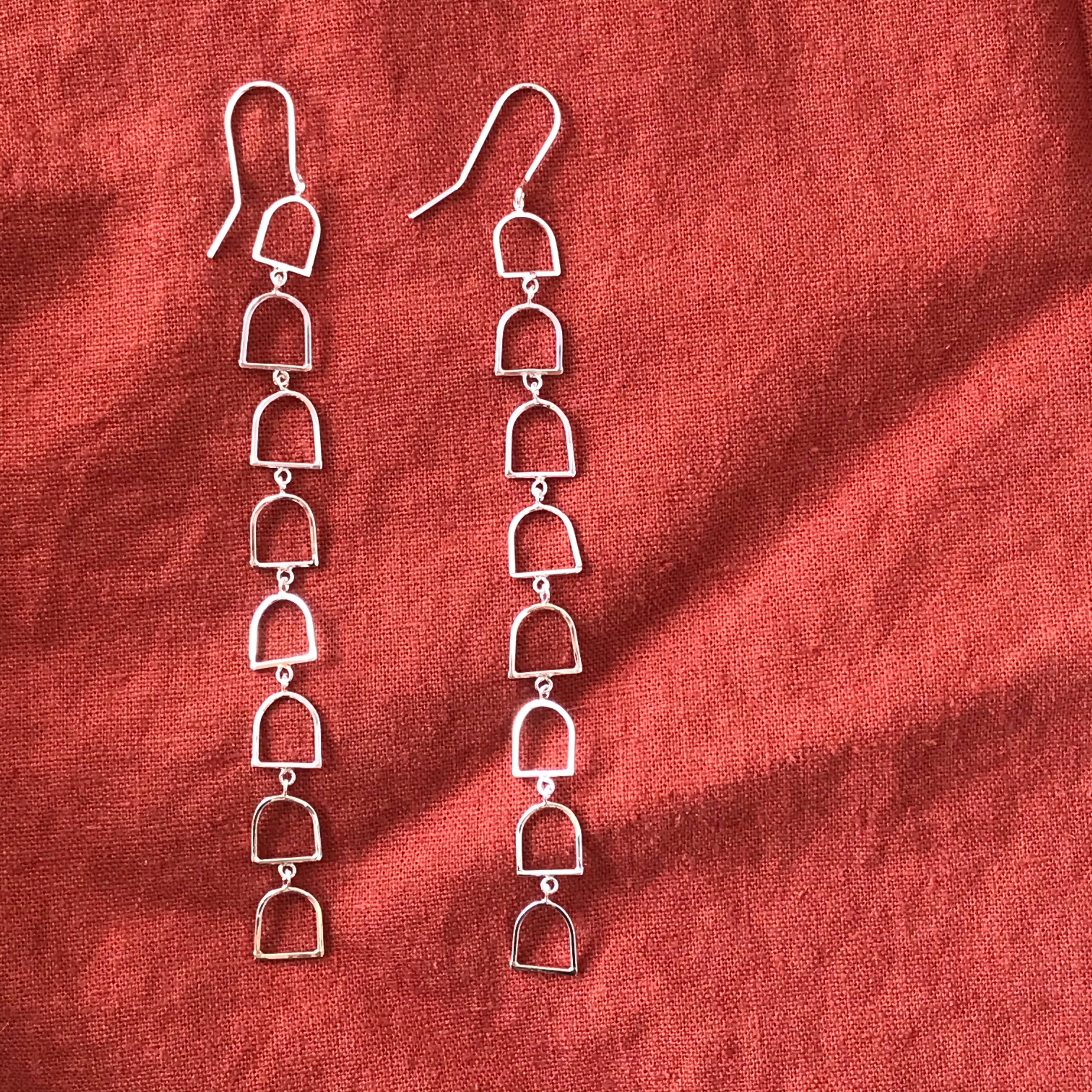 Bells of Arcosanti Long Dangle Earrings