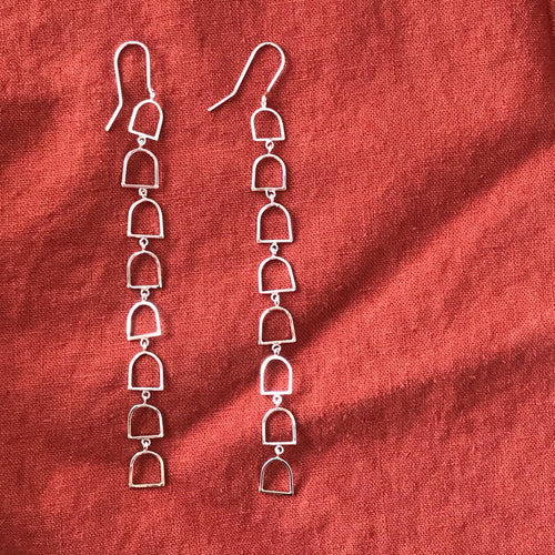 Bells of Arcosanti Long Dangle Earrings